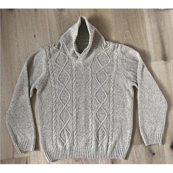 Luca Nobili Wool Blend Heather Beige Knit Sweater - Made in Italy- XL *H14 - Picture 1 of 3